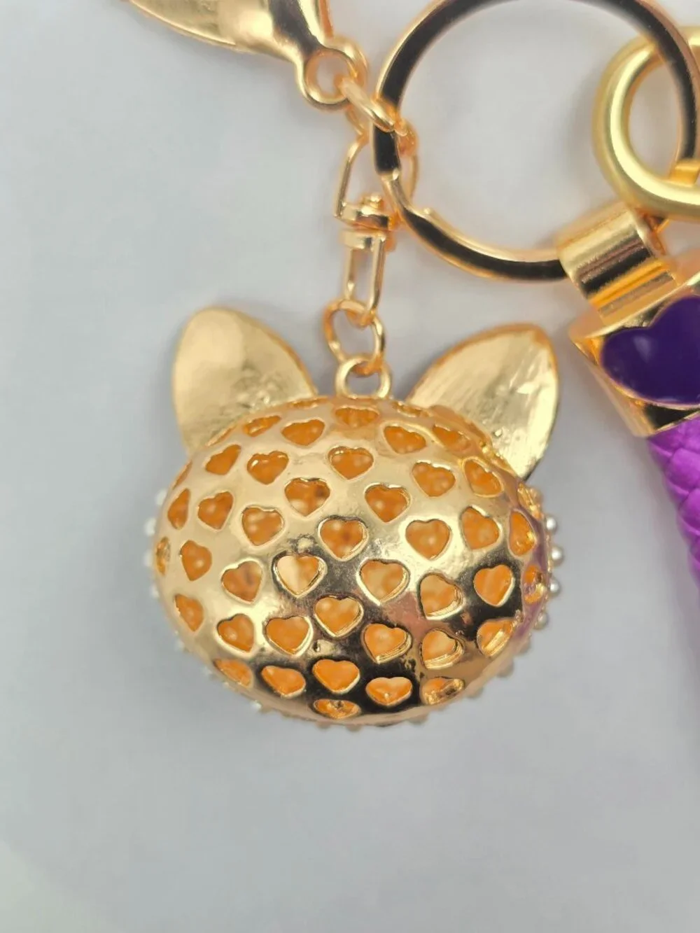 Authentic Louis Vuitton Padlock & Key Gold ✨ Unbranded Bunny Head Charm Keychain